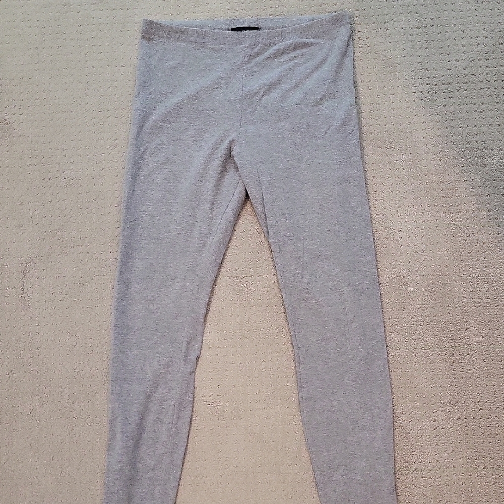 Carole Little Sport Gray Cotton Blend Leggings
